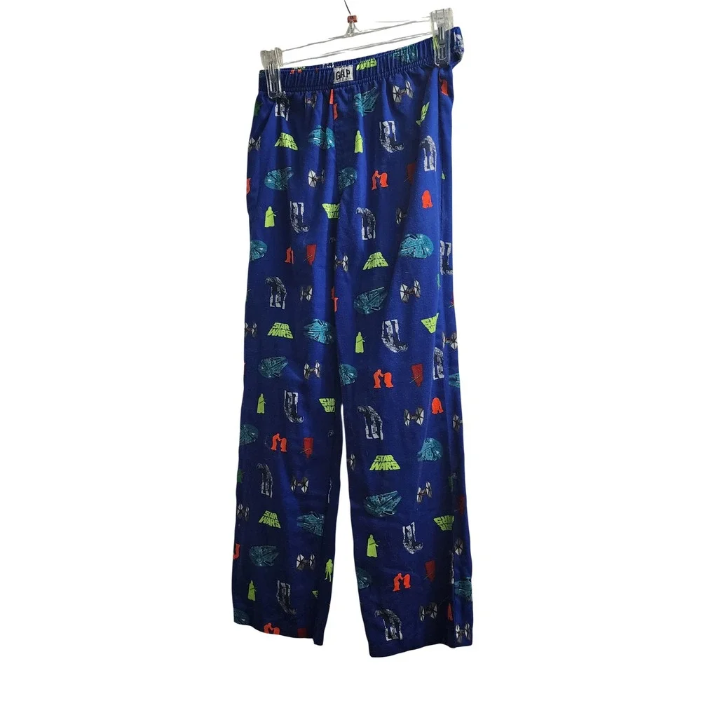 GAP Kids Star Wars Pajama Pants Blue‎ Sleepwear Boys Girls Size 12